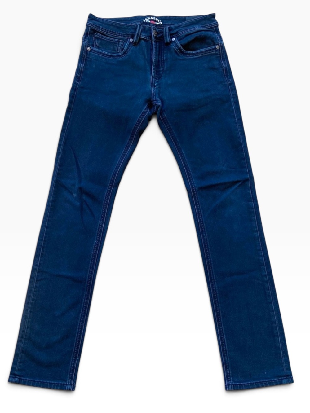 Parasuco Mens Dark Wash Stretch Denim Jeans 29 Straight Leg 5 Pocket Blue cool